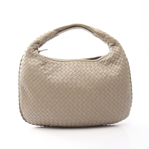 BOTTEGA VENETA Intrecciato 編織肩背包 115653 皮革 米色 二手 女士
