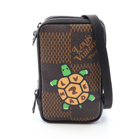路易威登 NIGO 雙手機袋斜背包 N40377 Damier Giant 帆布