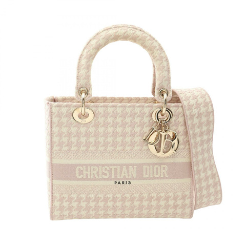 Christian Dior LADY D-LITE 中千鳥格斜背包 M0565OZAF 帆布
