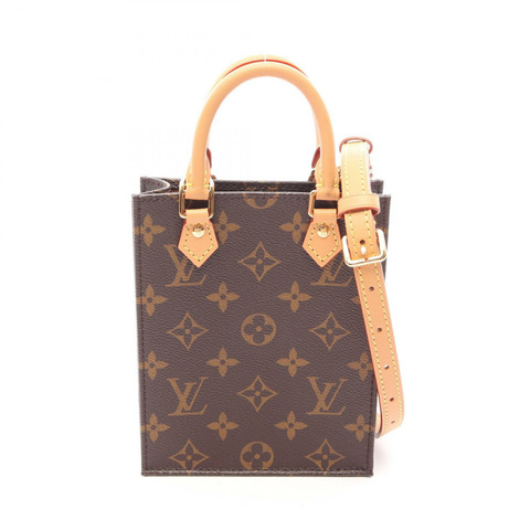 路易威登 Petite Sac Plat 單肩手提包 M81295 Monogram 帆布 二手 LV