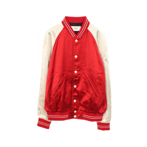CELINE THE DANCING KID TEDDY JACKET Stajan Blouson 2V87C851C 人造絲 紅色 二手 #48