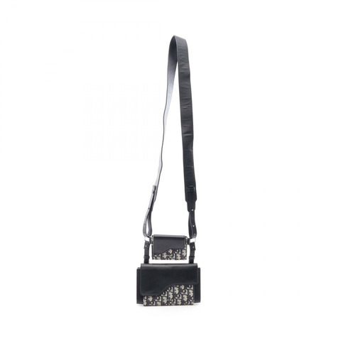 Christian Dior ELITE Oblique 斜背包 帆布皮革 海軍藍 米色 CD