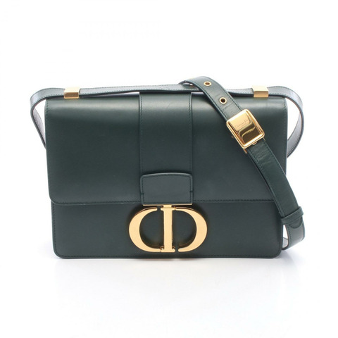 Christian Dior 30 MONTAIGNE 肩斜背包 M9203UMOS 皮革 綠色 二手