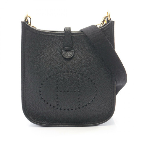 愛馬仕 Evelyne TPM Amazon 單肩包 Clemence 皮革 黑色 二手 女士 GHW B