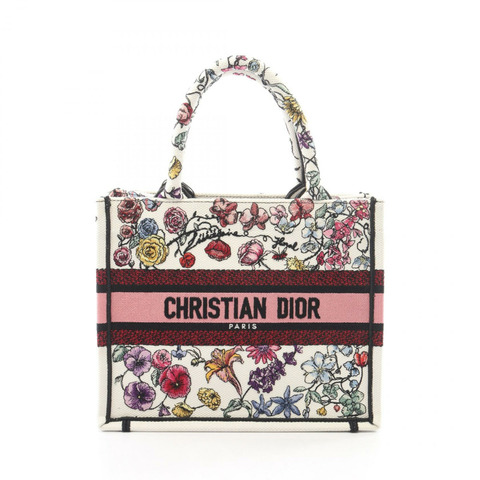 Christian Dior BOOK TOTE 小號 Florilegio 手袋 M1265ZEMF 帆布 白色 二手