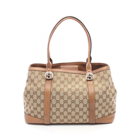 GUCCI Miss GG GG帆布手提單肩包 353122 皮革 米色 棕色 二手 女士