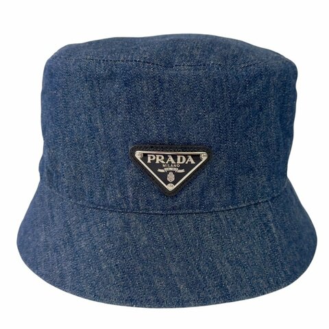 PRADA 三角標 牛仔 漁夫帽