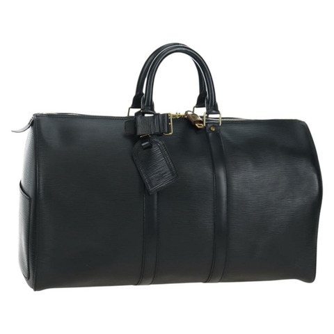 路易威登 Epi Keepall 45 波士頓包 黑色 M42972 LV 正品 191864V