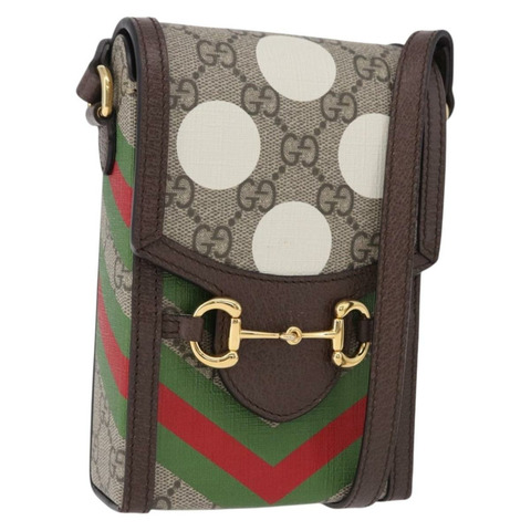 GUCCI GG Supreme 肩背包 PVC 米色 金色 625615 正品 193018V