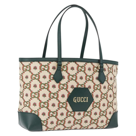 GUCCI Ofidia 手袋帆布綠金 676681 正品 192482V