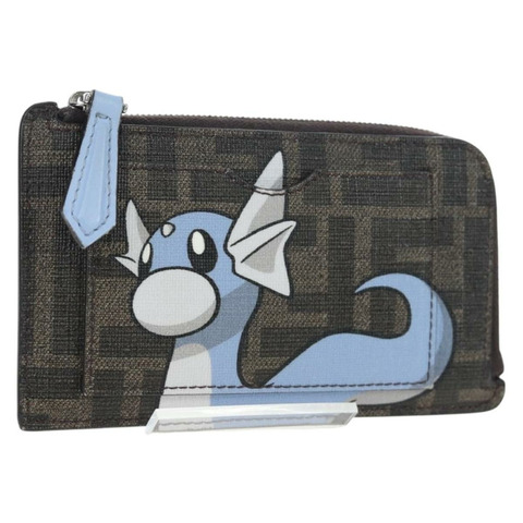 FENDI x FRGMT x POKEMON Zucca Dratini 卡包棕色 8M0489 正品 167474M