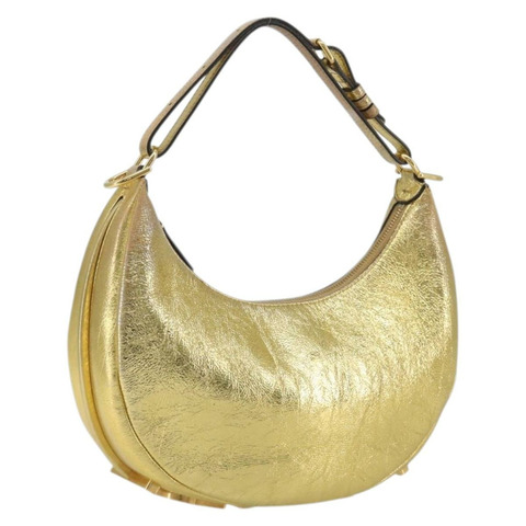 FENDI 金色皮革肩背包 正品 194668SAV