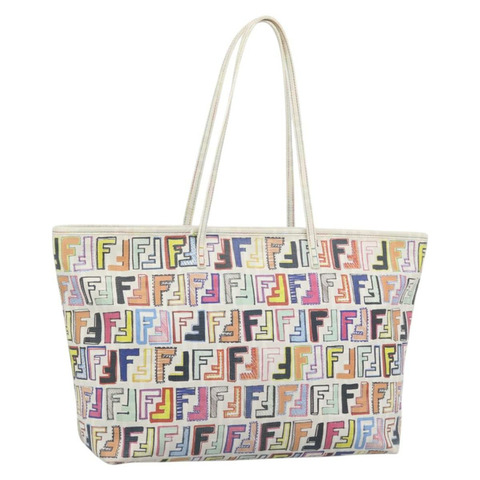 FENDI Zucca 帆布手提包 PVC 多色金色正品 194657V