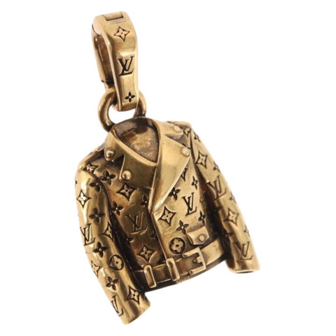 路易威登 (LOUIS VUITTON) LV 夾克吊飾，金屬金色 M03076，LV 正品，編號 195618M
