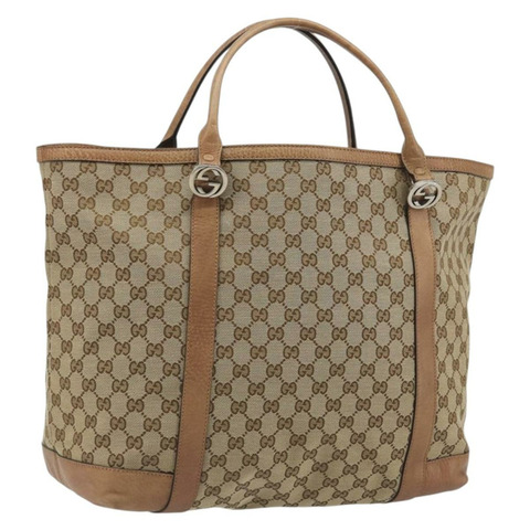 GUCCI GG帆布 Miss GG 手提包 米色 銀色 336756 正品 194896V