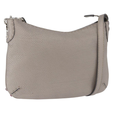 FENDI Celeria 銀色皮革單肩包 正品 195754V
