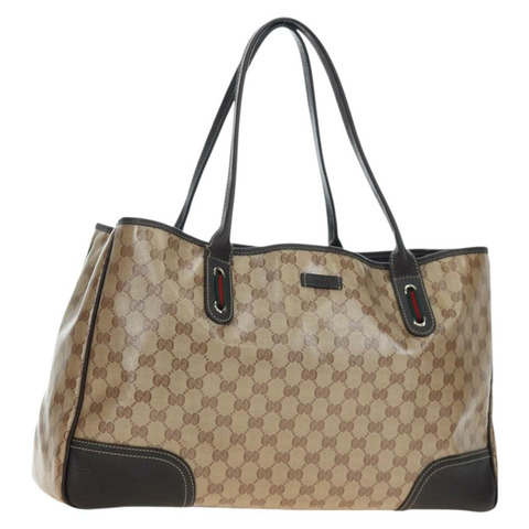 GUCCI GG 水晶托特包 塗層帆布 奧特萊斯 米色 金色 293589 正品 195792V