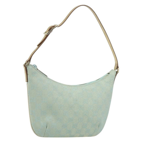 GUCCI GG帆布肩背包 淺藍色 金色 005 0813 正品 195610A