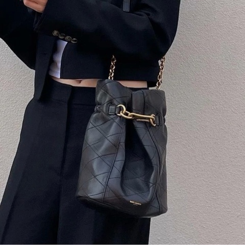 ✨YSL｜Le maillon黑金鈎扣水桶包鏈條包 ｜99新