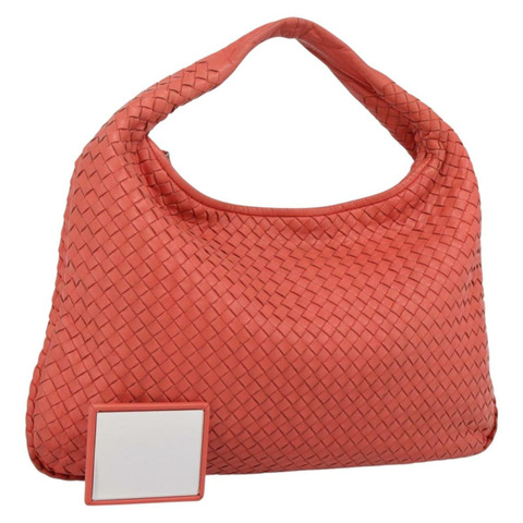 BOTTEGA VENETA INTRECCIATO Hobo 手提包 皮革 粉紅色 115654 Auth ka5654V