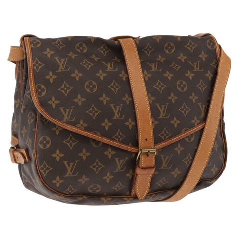 路易威登 Monogram Saumur 35 肩背包 M42254 LV Auth ep15455