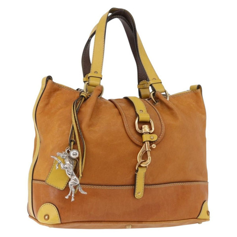 Chloe 手提包 皮革 米色 金 銀色 正品 bs36296A