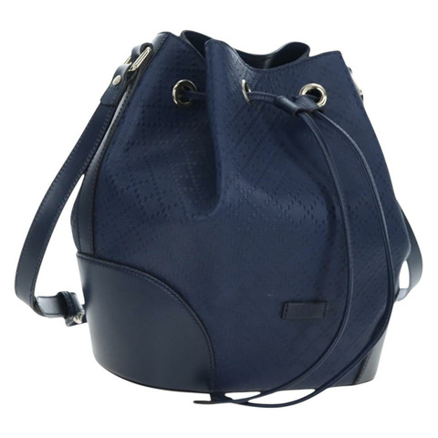 GUCCI Diamante 皮革雙肩包 藍色銀色 354228 正品 ki6701V