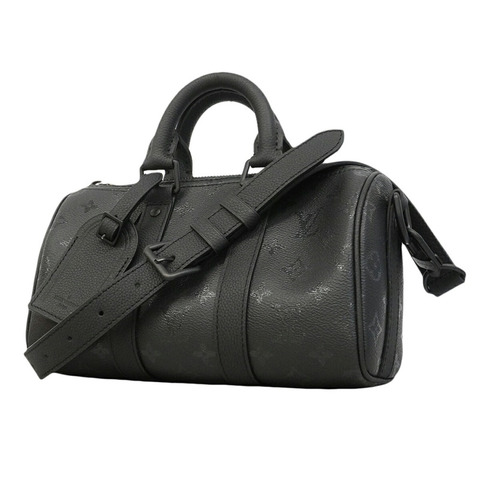 路易威登 Keepall Bandoulière 25 Monogram Midnight 手提包，M28369，黑色，男士兩用包