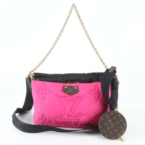 路易威登 RFID 防盜 LV Pillow Maxi Multi Pochette Accessoires M58980 女士兩用肩包