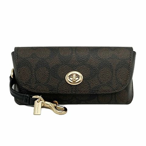 【COACH】C LOGO眼鏡墨鏡太陽眼鏡收納盒(深咖)