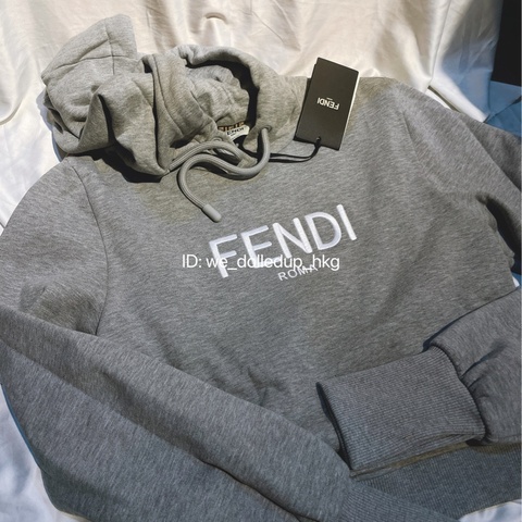 FENDI 灰色連帽衛衣 size S
