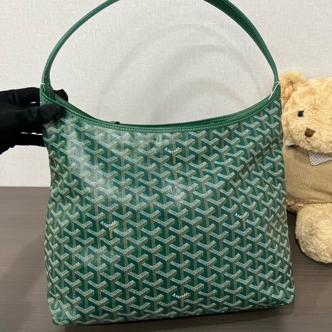Goyard/戈雅 hobo包單肩包葉子包子母包 綠色