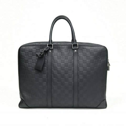 LOUIS VUITTON PORTE-DOCUMENTSVOYAGE公事包中號黑色肩背包