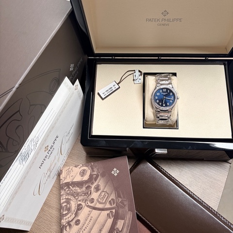 【全新全套 2026】Patek Philippe 百達翡麗 Twenty~4 自動腕錶 7300/1200A-001 藍面鑲鑽精鋼 36mm