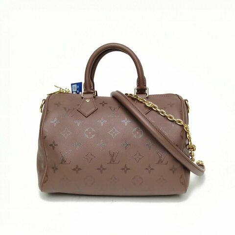 LOUIS VUITTON 咖啡色PVC晶片Sp25配肩帶肩背包