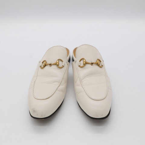 EU38 GUCCI 古馳 白色 Gucci Princetown leather mules 穆勒鞋 拖鞋 EU38