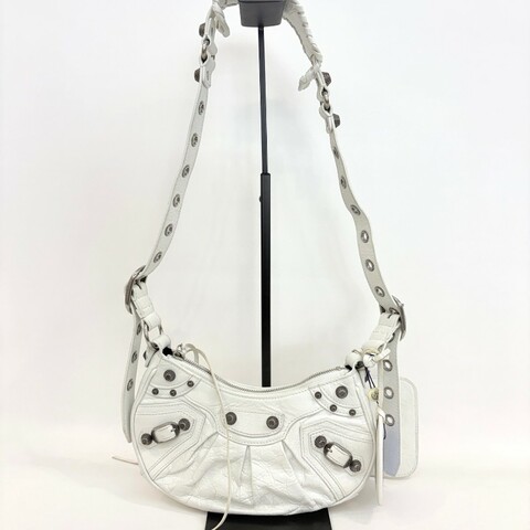 Balenciaga Le Cagole新款白色XS機車包