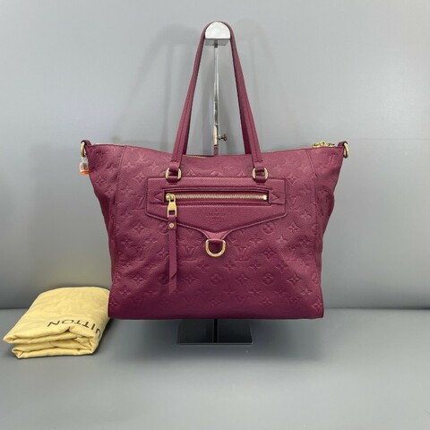 Louis Vuitton 手提托特紫色全皮壓花