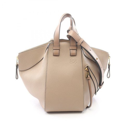 LOEWE Hammock 小號肩斜背包 A538S35X51 皮革 米色 二手