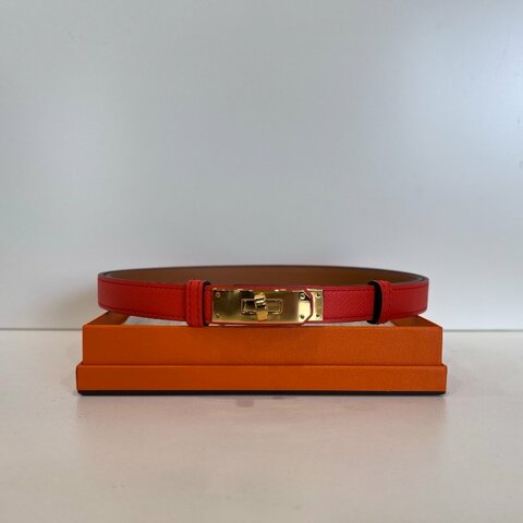 HERMES T刻 橘金KELLY 腰帶
