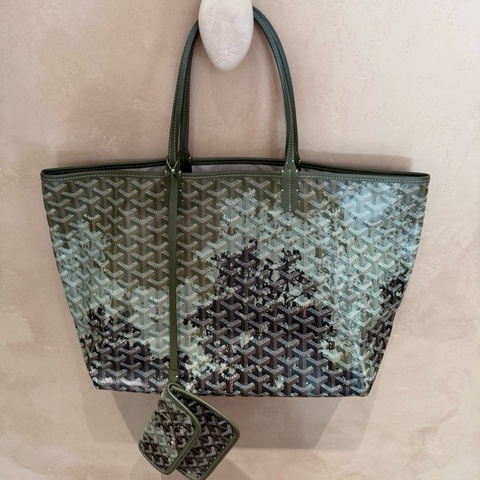 高雅德/Goyard  戈雅 Saint Louis tote 托特包子母包手提包購物袋 綠色 170週年限定 森林系列