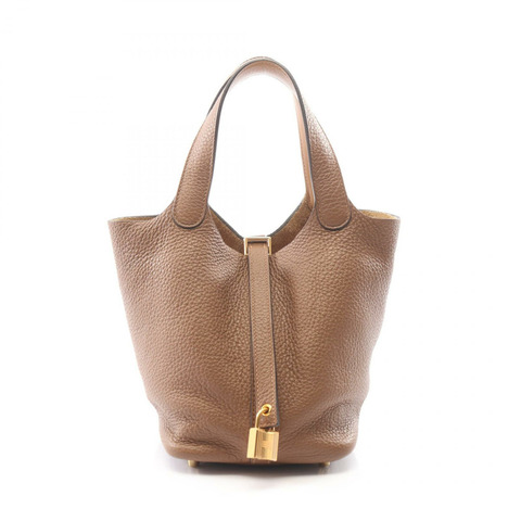 HERMES Picotin Rock PM Eclat 手袋 手袋 U Taurillon Clemence Swift GHW Alezan