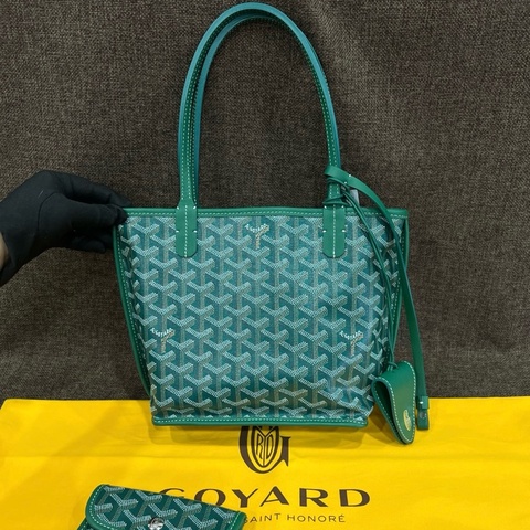 高雅德/Goyard Anjou迷你包綠色手提包子母包托特包