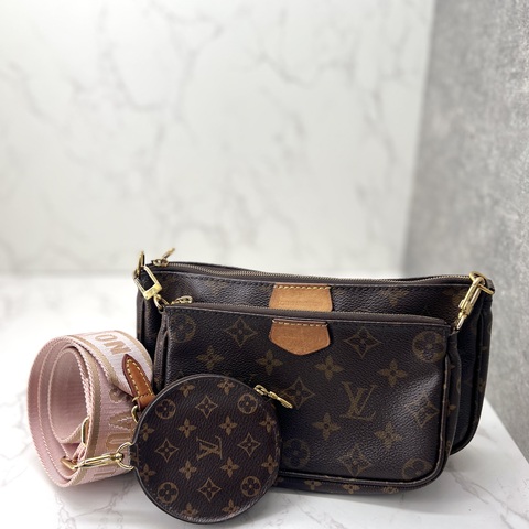 香緹國際精品 LV 老花五合一 粉肩帶 1195