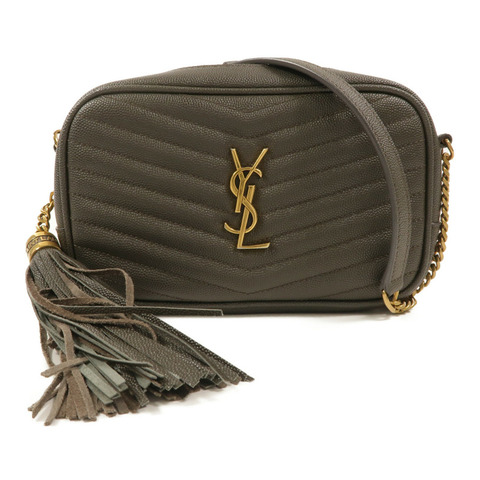 SAINT LAURENT 牛皮皮革Lou Mini Bag鏈帶肩背袋