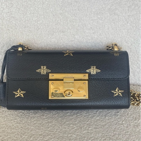 GUCC古馳Padlock金屬鎖頭鎖扣包蜜蜂星星圖案