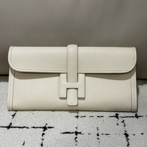 hermes 愛馬仕 經典奶昔白手包