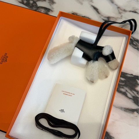 Hermes 愛馬仕 Budy吊飾 小狗掛件 黑