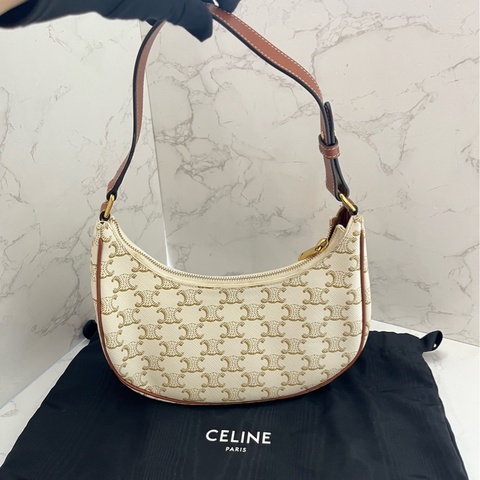 Celine賽琳ava白色凱旋門腋下包