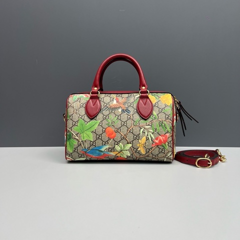 Gucci古馳 老花蜂鳥花卉波士頓